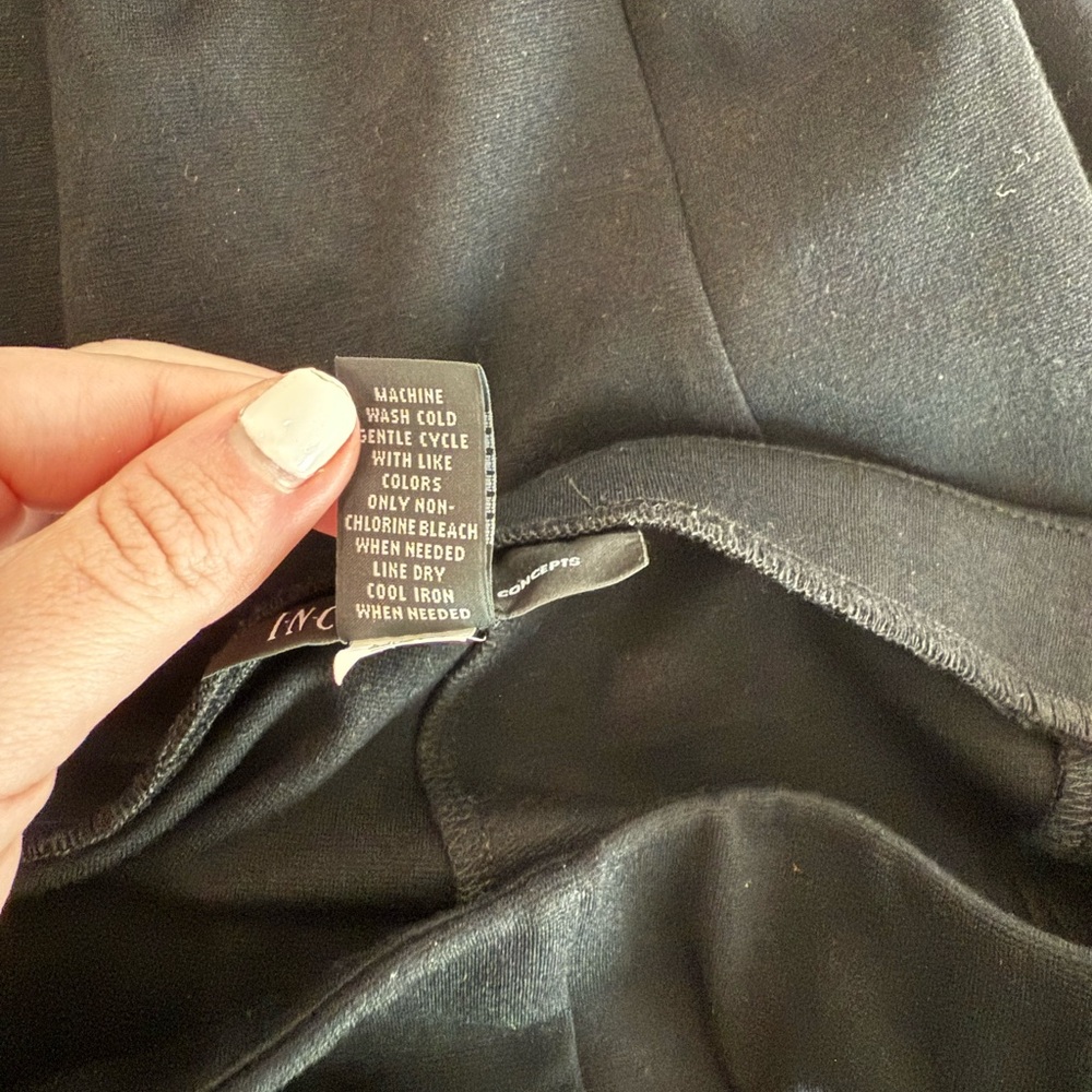 INC international concepts Black Flared wide leg Pants size 12 - Picture 7 of 10